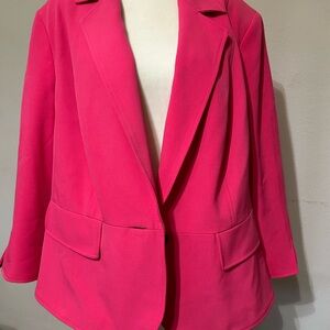 Kasper suit jacket. Hot pink.